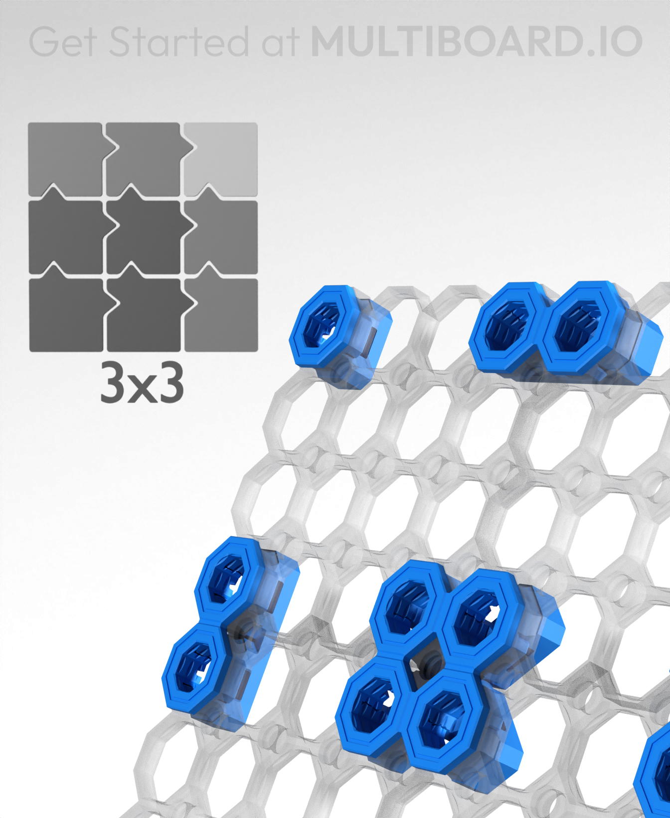 3x3 Board - Offset Snaps - Screw-On Mounting Pack